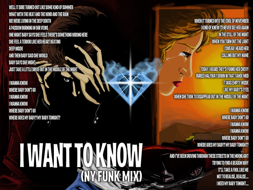 I Want to Know (NY Funk Mix) Lyric Sheet - Artwork © Zhana D'Arte, Héctor Bustamante. All Rights Reserved